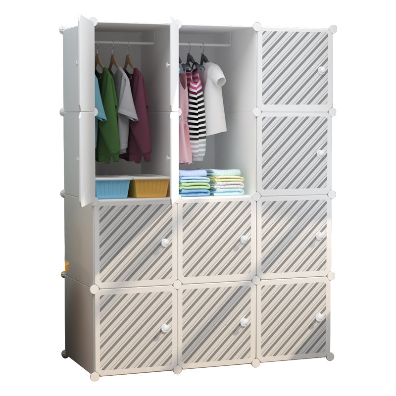 Dulap modular pentru copii, AT PERFORMANCE®, 12 rafturi, Design Modern în Alb și Negru 🖤⚪